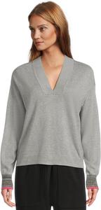 Свитер Lilla P V-Neck Pullover Sweater, цвет Heather Grey