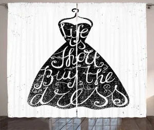 Шторы ABAKUHAUS в современном деревенском стиле, с позитивными словами на вешалке, универсальные ленточные шторы для гостиной с петлями и крючками, 280 x 245 см, коричнево-белые Abakuhaus