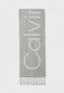 Шарф Calvin Klein EMBLEM BOLD LOGO FRINGE WOVEN SCARF UNISEX, Formal Gray Aop/Grey