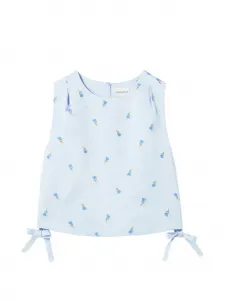 Топ на завязках с цветочным узором Claudie Pierlot, синий