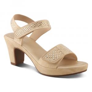 Блестящие босоножки на каблуке Patrizia, gold