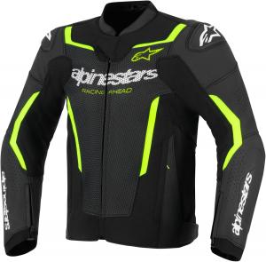 Кожаная куртка Alpinestars GP Force V2 Air, Black/Yellow Fluo