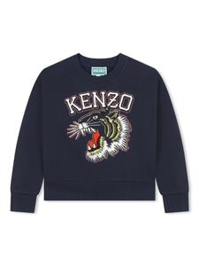 Kenzo Kids толстовка с вышитым логотипом, синий