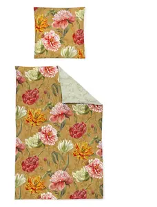 Комплект постельного белья Irisette Mako-Satin Tulip Love - 8856 Размер 155x220+80x80 см Цвет золото-40 Irisette GmbH & Co. KG