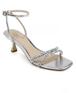 Женские босоножки на низком каблуке Nayla Jewel Badgley Mischka, серебряный