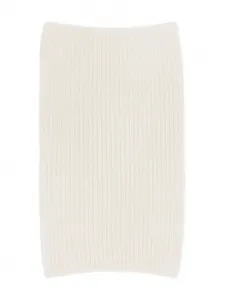 Снуд в рубчик с высоким воротником LEMAIRE, белый