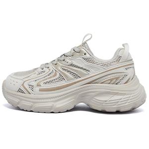 AGSDON Высокие низкие массивные кроссовки на 4 см унисекс шампань, цвет Champagne[All-Season]