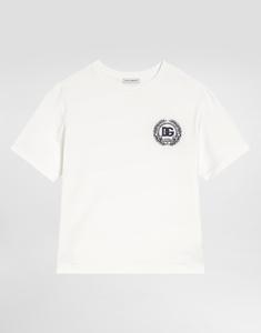 Джерси-футболка с вышивкой DG Dolce&Gabbana, белый