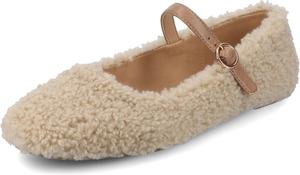 Женские туфли-лодочки Journee Carrie среднего и широкого размера с ремешком и пряжкой Journee Collection, Sherpa