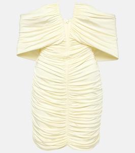 Мини-платье с драпировкой и открытыми плечами Magda Butrym, белый