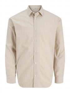 JJ Rebel Рубашка на пуговицах Regular fit 'JREBGAVIN' в цвете коричневый, капучино