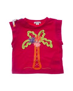 Футболка Flapdoodles с бантом на плече, розовый