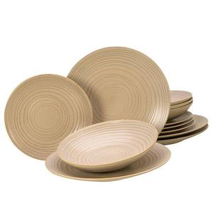 Обеденный сервиз из лавового камня Creatable, желтый