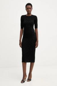 Платье с шерстью Pinko, черный
