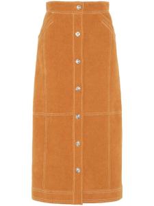 Barrie юбка миди с высокой талией, коричневый