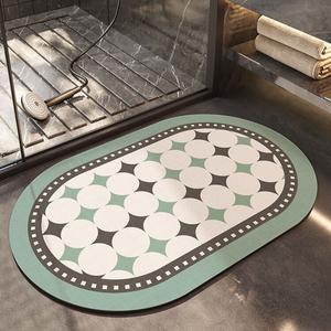 Dajiang Ковер 50х80 см из диатомита, впитывающий, для ванной комнаты, с узором звездного неба, овальный