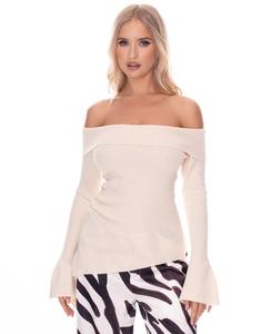 Топ с открытыми плечами TRUEDAMES, бежевый