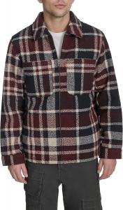 Мужская куртка Levi's Depot из шерстяной смеси, Navy/Burgundy Plaid
