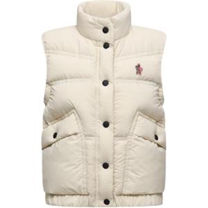 Байсовая стёганая жилетка Moncler Grenoble, бежевый