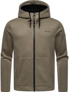 Толстовка с капюшоном на молнии Ragwear Zip-Up Hoodie Fabian, цвет mottled brown