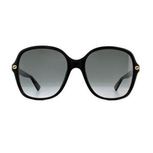 Квадратные женские серые солнцезащитные очки с градиентом Gucci, черный