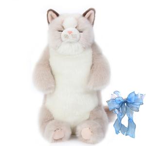 Реалистичная плюшевая кошка лежачая игрушка компаньон уютная высота 50CM CU MATE C