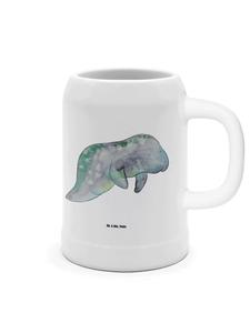 Пивная кружка с изображением морской коровы, отдыхающей без слов, в белом цвете Mr. & Mrs. Panda