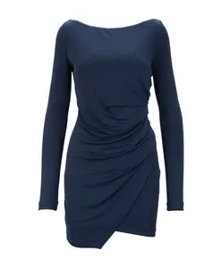 Короткое платье с вырезом-лодочкой Aniye By, синий