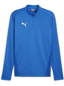 Футболка TeamGoal Training 1/4 Zip Top синего цвета Puma