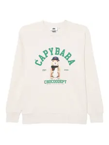 Толстовка с графичным принтом Chocoolate, кремовый