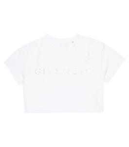 Хлопковая футболка с логотипом Givenchy Kids, белый
