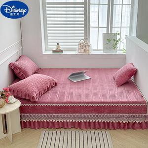 Disney Простыня на резинке 200х150 см, молочный вельвет, цвет Red bean paste red