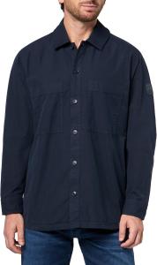 Мужская крашеная саржевая рубашка BOSS, Light Midnight Zone