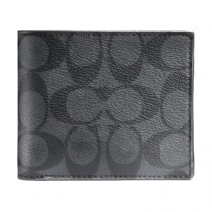COACH Кошелек PVC мужской Black & Gray