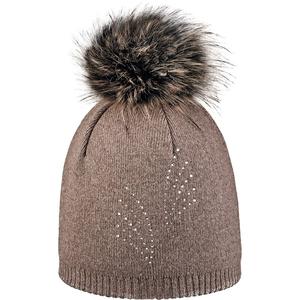Шапка с помпоном Areco, коричневый