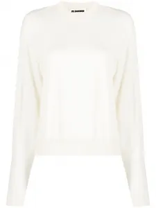 Джемпер с перфорацией JIL SANDER, белый