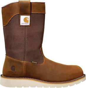 Мужские водонепроницаемые ботинки Carhartt с защитным стальным носком и клиновидной подошвой, 10, коричневый