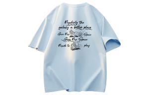 Футболка Unisex Crew Neck тонкая прямая посадка Disney, светло-синий