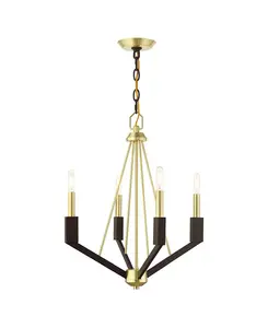 Мини-Люстра Beckett на 4 лампы Livex, gold-tone