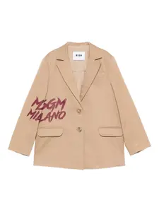 Блейзер с логотипом MSGM Kids, нейтральный