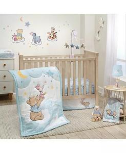 Синий комплект постельного белья для детской кроватки Disney Baby Starlight Pooh из 3 предметов Bedtime Originals, синий