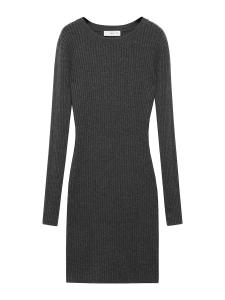 Вязаное платье MANGO TEEN Ribi, антрацит