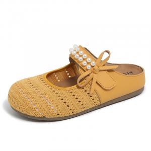 JINDUN Женские сандалии с закрытым носком, устойчивые к истиранию и запаху, антибактериальные, желтые