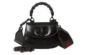 Bamboo 1947 Кожаная Бамбуковая Сумка Мини Женская Чёрная GUCCI