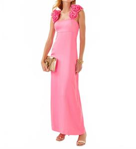 Lilly Pulitzer Женское макси-платье Aamira в розовом цвете Rousseau
