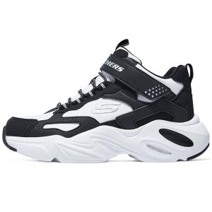 Skechers Kids Нескользящие, износостойкие, теплые детские кроссовки средней высоты, цвет черный, белый