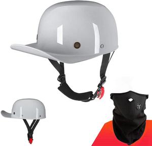 Шлем мотоциклетный Abahuhu с маской, белый