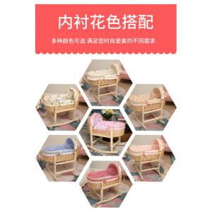 Yu Senyi Традиционная люлька из ротанга для младенцев, переносная деревянная автолюлька, ручная качалка для успокоения малышей, без корзины и каркаса, Single Lining без кронштейна для корзины