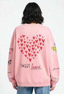 Толстовка Mira Paris TATTOOSWEET EMBROIDERY HEAVYWEIGHT, Pink