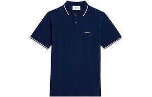 AMI Paris Рубашка-поло с вышитым логотипом Ami De Coeur Amiparis, синий